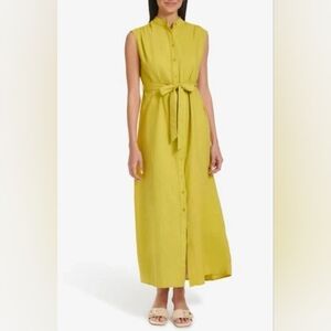 CALVIN KLEIN Sleeveless Linen Maxi Dress Size 14